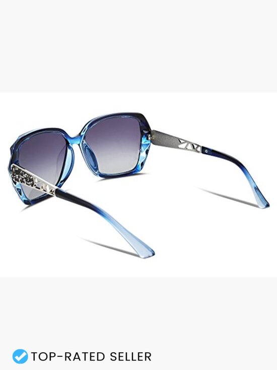 Sparkling Oversized Square Sunglasses Polarized Composite Frame UV400 main image 7